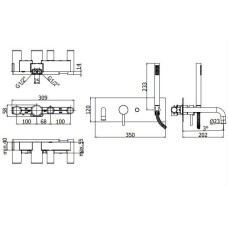Смеситель для ванны Paffoni Light (LIG001CR)