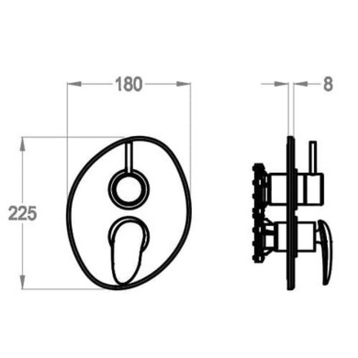 Смеситель для душа Fir Synergy Open 93 (93.5019.8.10.00)