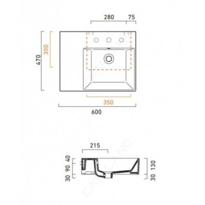 Керамическая раковина 60 см Catalano Premium