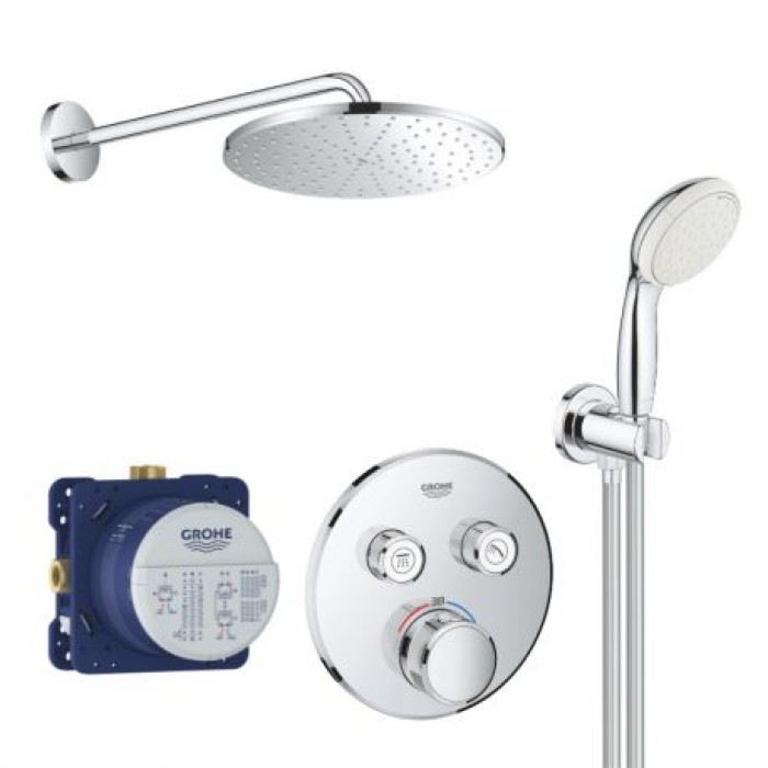 Плитка керамогранит Grohe Grohtherm SmartControl Душевая система скрытого монтажа (26406SC1) для пола