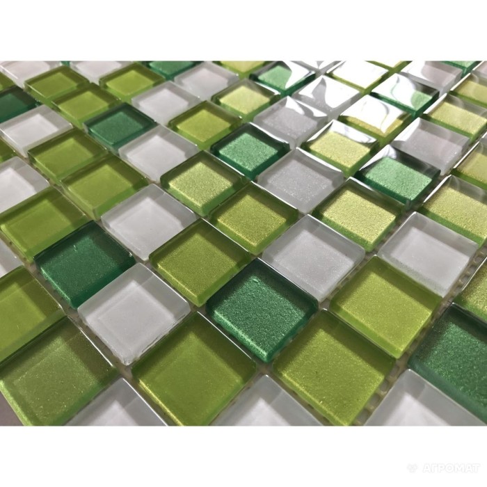 Мозаика Керамика Полесье GLANCE GREEN MIX мозаика