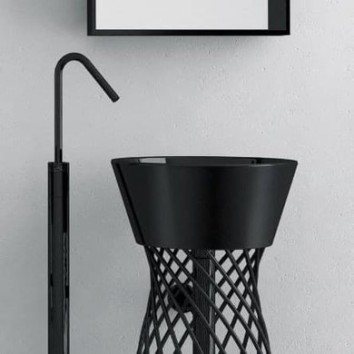 Керамическая раковина 43 см Artceram Wire, black (WIL001 03;00)