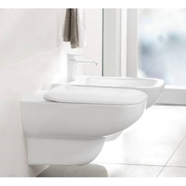 Унитаз подвесной Villeroy & Boch Joyce Directflush (5607HR01) с сидением Slimseat с функцией QuickRelease и SoftClosing (9M52S101)