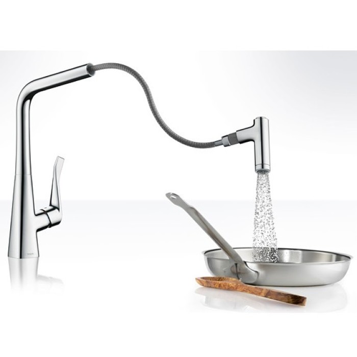 Смеситель для кухни Hansgrohe Metris Select 320 14884000 Смеситель для кухни Hansgrohe Metris Select 320 14884000