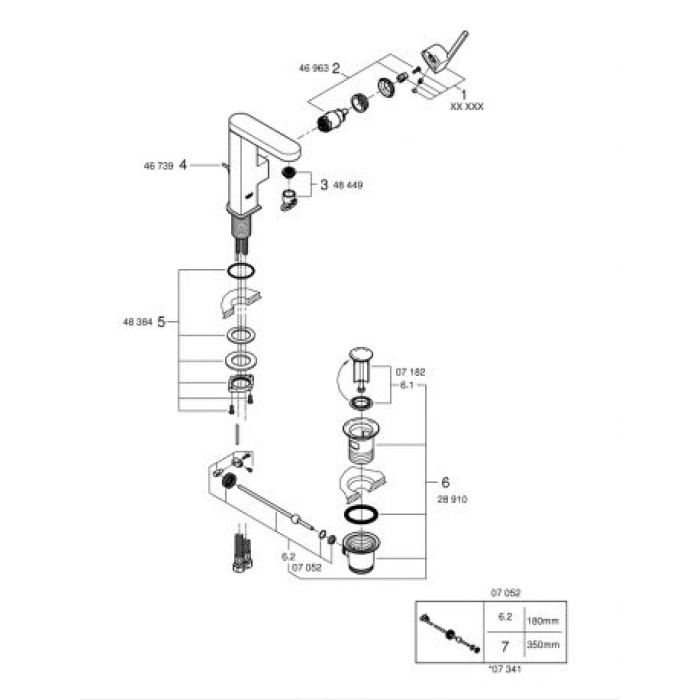 Grohe Plus Смеситель однорычажный для раковины М-Size (23871003)