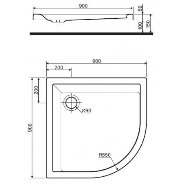 Душевой поддон KOLO PACYFIK 90x90 xBN0790000