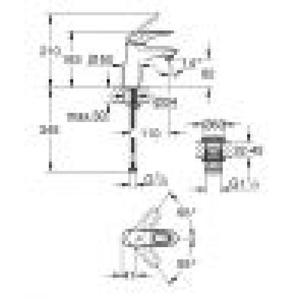 Grohe Eurostyle Смеситель однорычажный для раковины S-Size + нажимной донный клапан (23929003)