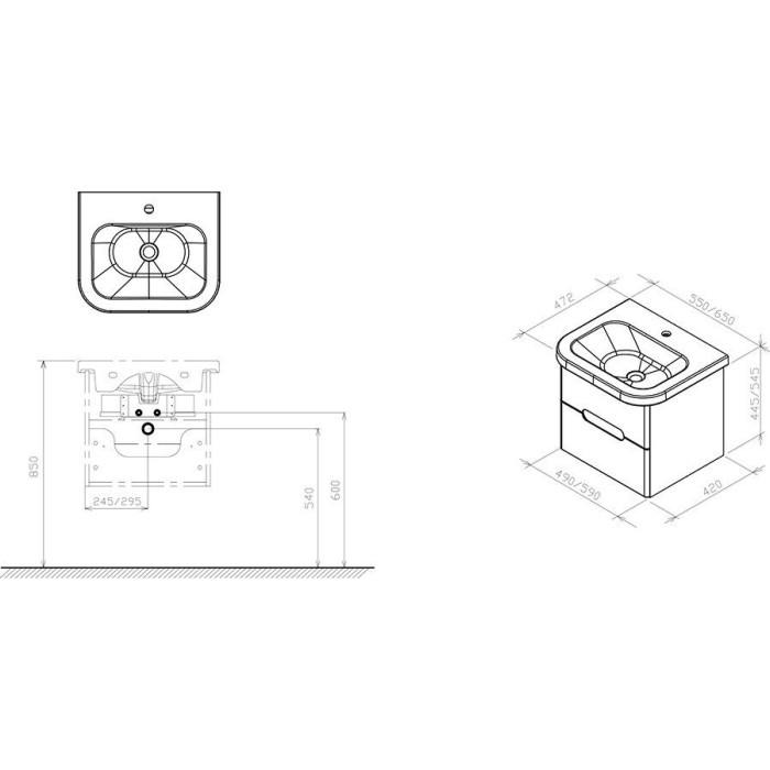 Тумба под умывальник Ravak SD- 650 Chrome II Белый/Белый Тумба под умывальник Ravak SD- 650 Chrome II Белый/Белый