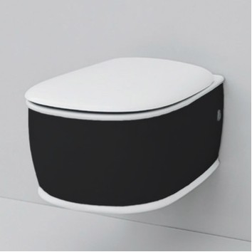 Подвесной унитаз Artceram Azuley (AZV001 01;50) white glossy/black bicolor