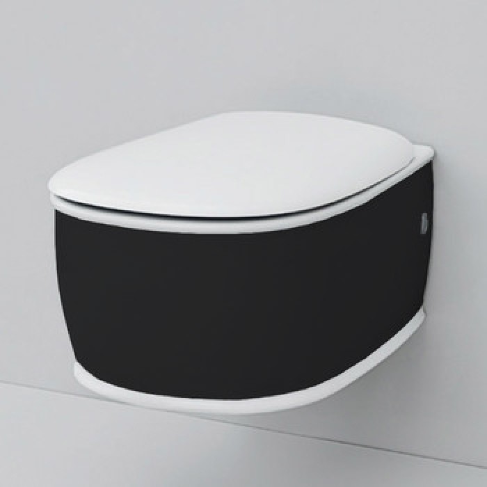 Подвесной унитаз Artceram Azuley (AZV001 01;50) white glossy/black bicolor