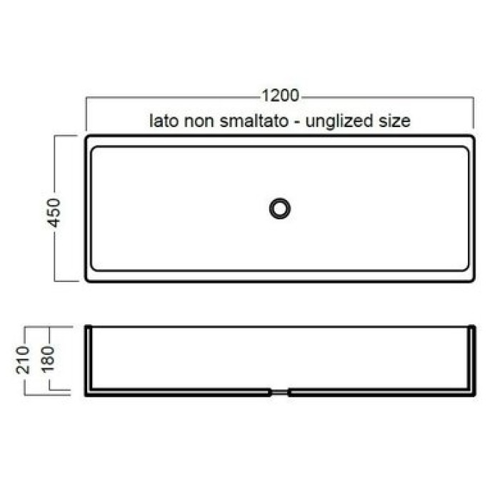 Керамическая раковина 120 см Hatria Specials, белый (YN0501)