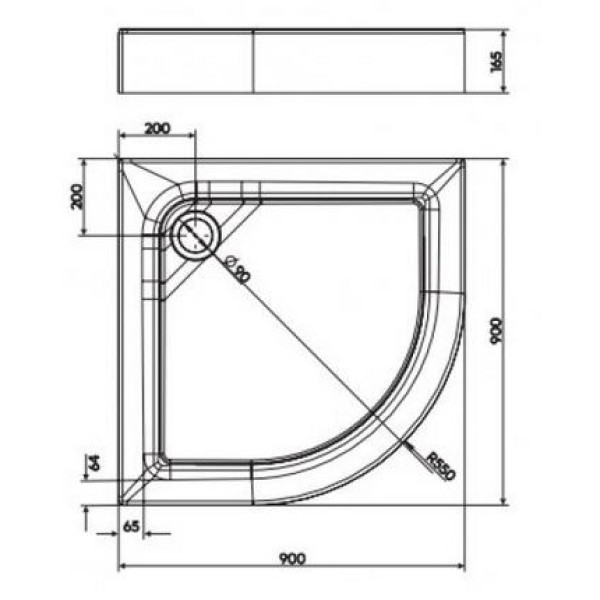 Душевой поддон KOLO FIRST 90x90 xBN1690000