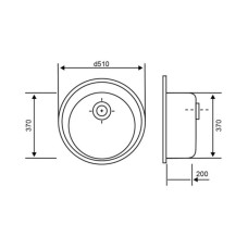 Кухонная мойка Lidz D510/200 COL-06 (LIDZCOL06D510200)
