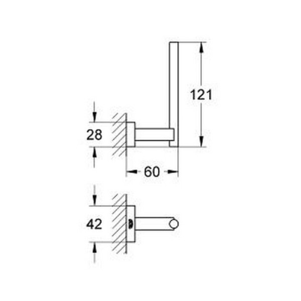 Grohe Essentials Cube Держатель для запасного рулона туалетной бумаги (40623001)