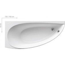 Ванна асиметрична ліва AVOCADO 160x75 L, RAVAK