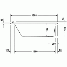 Starck ванна прямоугольная 160 см 700333000000000 в интернет-магазине «Estet Room»