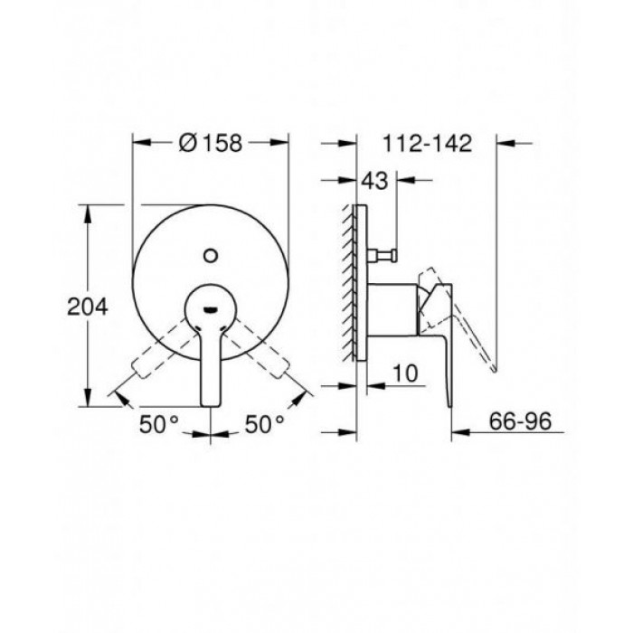 Grohe Lineare Смеситель однорычажный на 2 выхода (24064001)