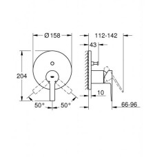 Grohe Lineare Смеситель однорычажный на 2 выхода (24064001)