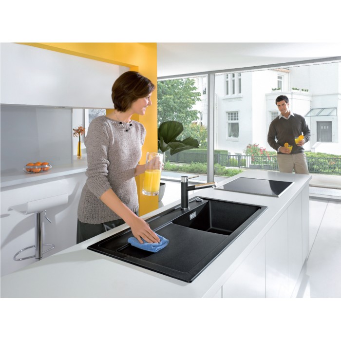 Мойка для кухни Blanco Zenar XL 6 S чаша справа черный  526060