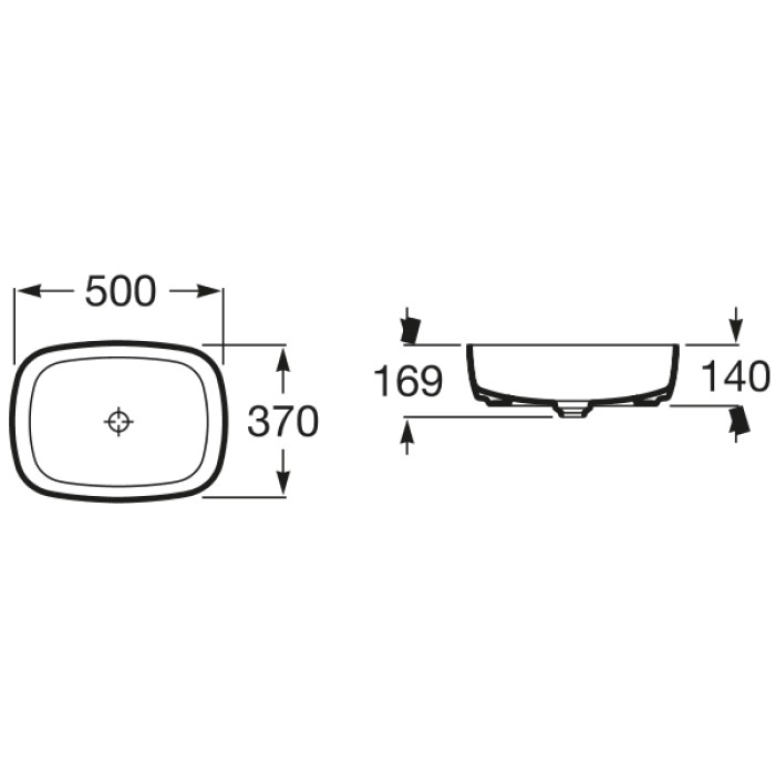 Раковина на столешницу Roca Inspira Soft A327500000 Раковина на столешницу Roca Inspira Soft A327500000