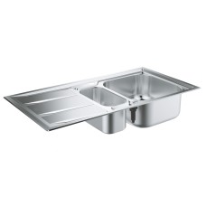 Мойдка для кухни Grohe 983x513 мм с эксцентриком, 2 чаши, матовая (31569SD0)