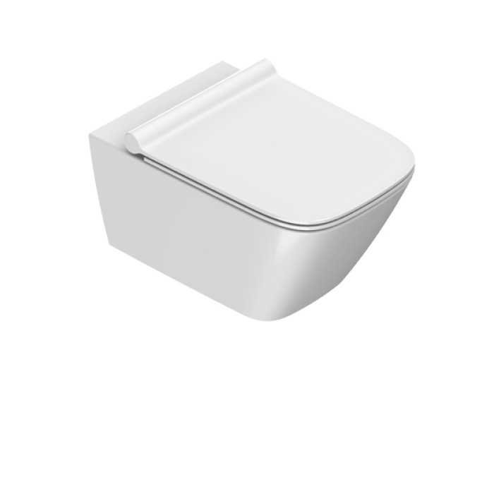 Подвесной безободковый унитаз Catalano Green NewFlush, bianco lucido
