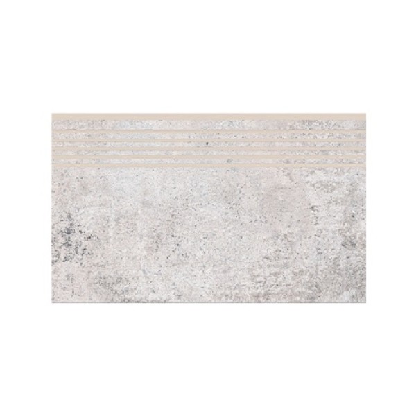 Керамогранит Ступень Cersanit LUKAS WHITE STEPTREAD 8×598×298 под камень