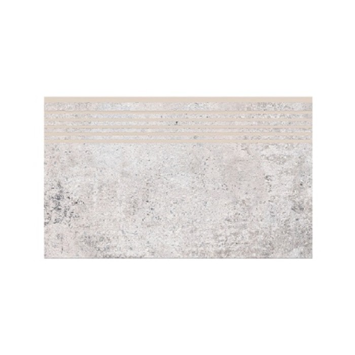 Керамогранит Ступень Cersanit LUKAS WHITE STEPTREAD 8×598×298 под камень