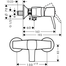 Смеситель для душа Hansgrohe Metropol Classic 31360090