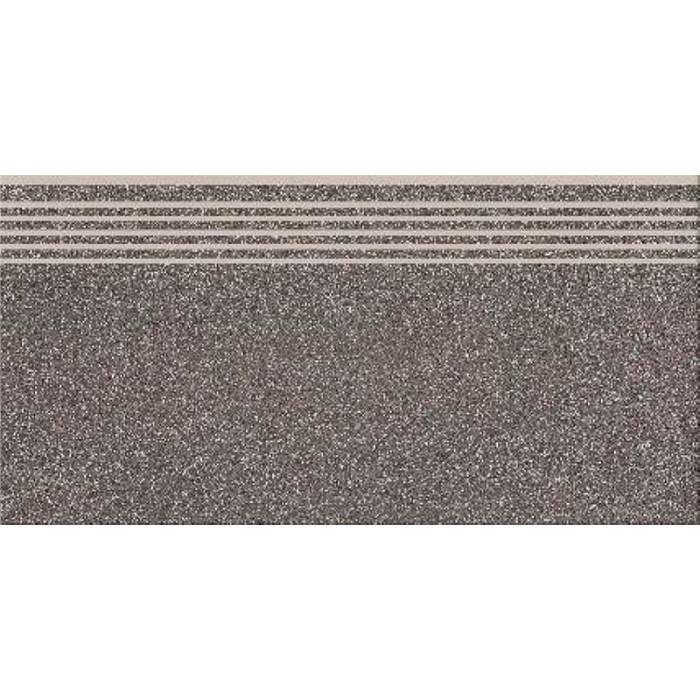 Керамогранит Cersanit MILTON DARK GREY STEPTREAD ступень 8×598×298 под камень