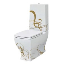 Унитаз-компакт Artceram Jazz (JZV003 01;06) white glossy/lettering oro