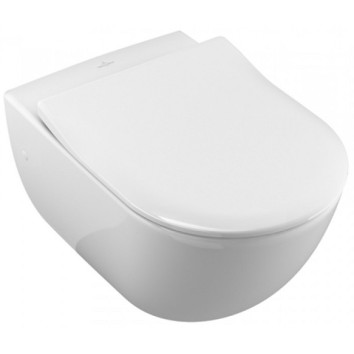 Унитаз Villeroy & Boch Avento Direct Flush (5656RS01) с сиденьем SlimSeat с функцией Soft Close 9M87S101