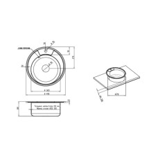 Кухонная мойка Lidz 490-A Decor 0,8 мм (LIDZ490ADEC)