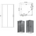 DEVIT FEN2240B ART 2.0 Кабина душевая, квадратная, раздвижная, цвет - чёрный матовый, 100х100, без поддона, стекло прозрачное