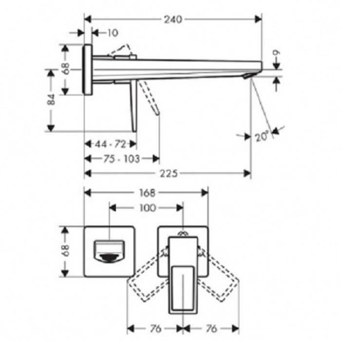 Смеситель для раковины Hansgrohe Metropol 74526000