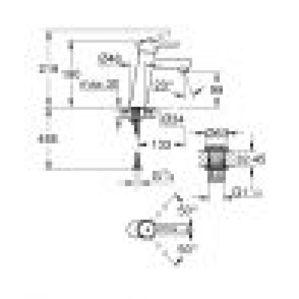 Grohe Concetto Смеситель однорычажный для раковины M-Size + нажимной донный клапан (23932001)