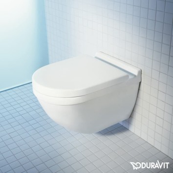 Подвесной безободковый унитаз с крышкой Duravit Rimless Starck 3 45270900A1