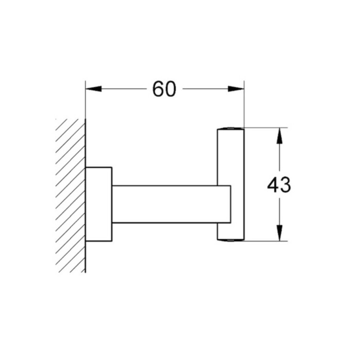 Grohe Essentials Cube Крючок для банного халата (40511001)