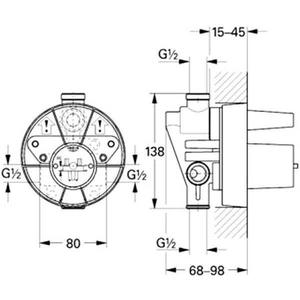 Grohe Встраиваемая часть смесителя однорычажный (33961000) однорычажный (33961000)