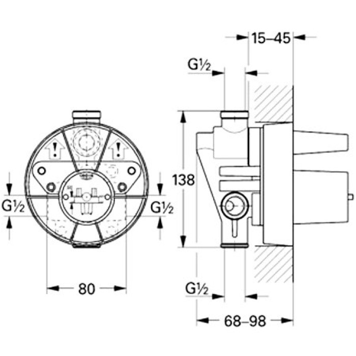 Grohe Встраиваемая часть смесителя однорычажный (33961000) однорычажный (33961000)