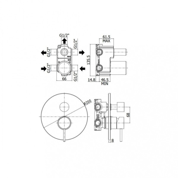 Смеситель Paffoni Light LIG019NO
