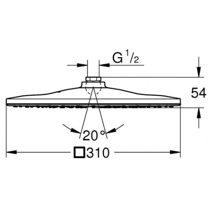 Плитка керамогранит Grohe Rainshower 310 Mono Cube Верхний душ 26568000 для пола Плитка керамогранит Grohe Rainshower 310 Mono Cube Верхний душ 26568000 для пола