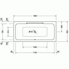 DuraStyle ванна прямоугольная 190 см 700299000000000 в интернет-магазине «Estet Room»
