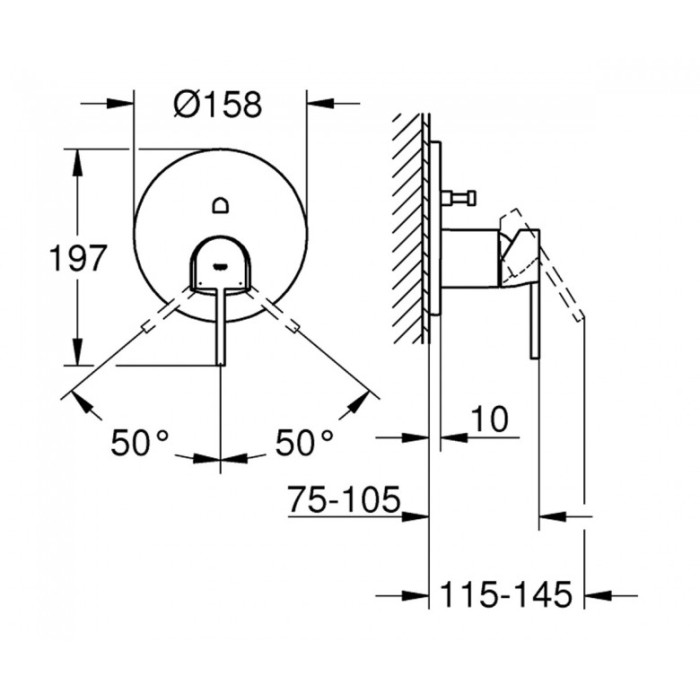 Grohe Plus Смеситель однорычажный с переключателем на 2 положения (24060003) Grohe Plus Смеситель однорычажный с переключателем на 2 положения (24060003)