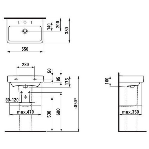 Раковина Laufen Pro S H8189580001041