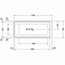 DuraStyle ванна прямоугольная 170 см 700231000000000 в интернет-магазине «Estet Room»