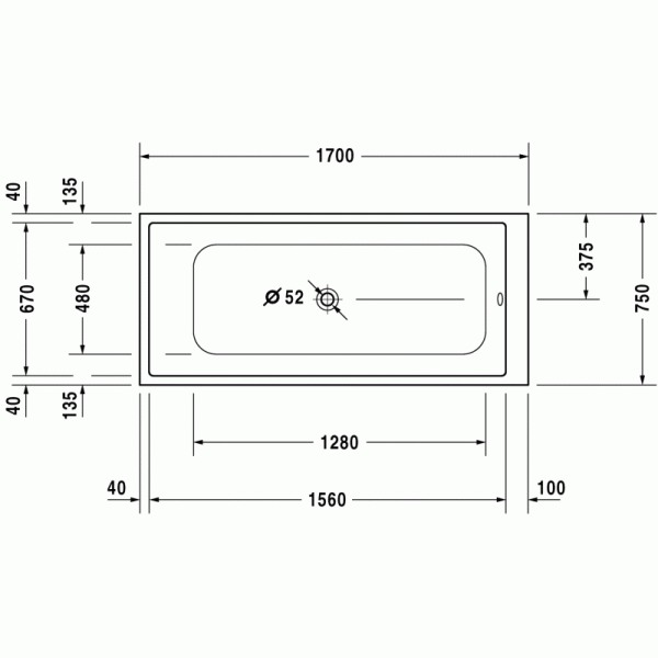 DuraStyle ванна прямоугольная 170 см 700231000000000 в интернет-магазине «Estet Room»
