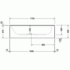 DuraStyle ванна прямоугольная 170 см 700231000000000 в интернет-магазине «Estet Room»