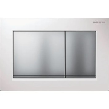 Клавиша смыва Geberit Omega30 пластик, белый/хром матовый 115.080.KL.1