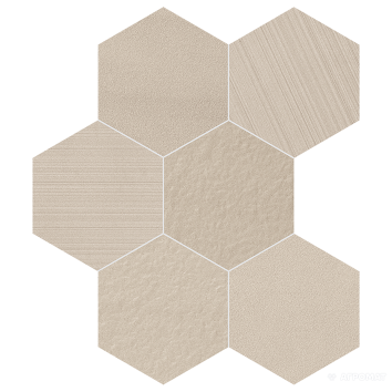 Керамогранит Impronta Sands Experience SA02ESM BEIGE ESAGONA MIx 10×225×195 под камень